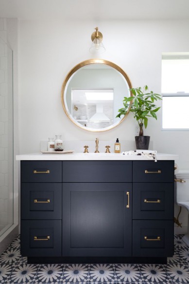 black gold mirror
