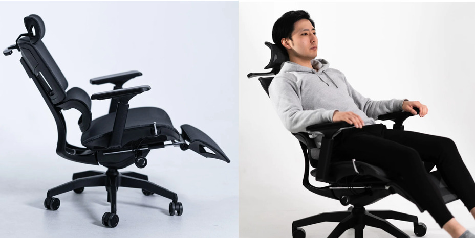 人間工学に基づいて作られた、姿勢を保つワークチェアGrowSpica pro黒